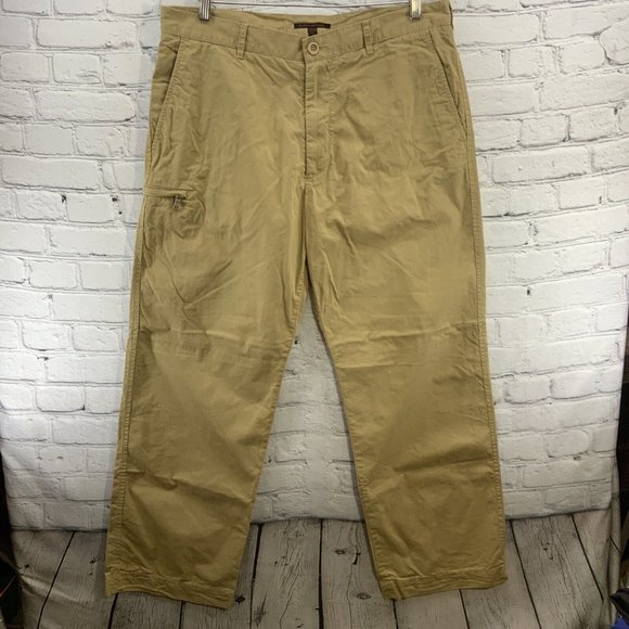 Banana Republic Slacks Mens Sz 35 x 32 Beige Pants Relaxed Fit - Picture 1 of 10